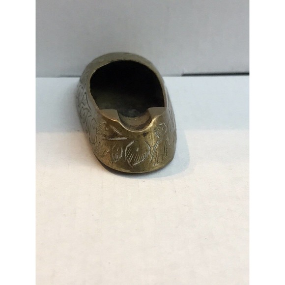Vintage Brass Shoe Slipper Ashtray Made In India 3” - Picture 5 of 6